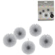 Amscan decoratieve waaiers zilverkleurig 15 cm set van 5 | 24 stuks