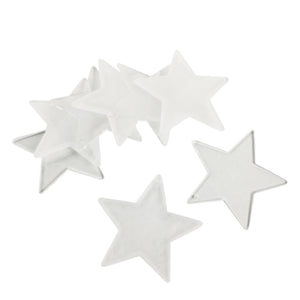 Decoratie ster acryl wit transparant 7 cm set van 8 | 40 stuks