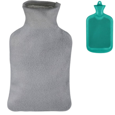 Load image into Gallery viewer, Relaxdays warmwater kruik met hoes turquoise grijs 1,5 l | 12 stuks
