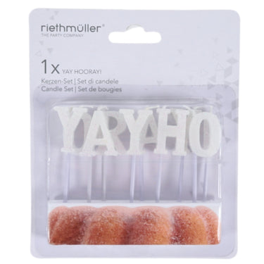 Amscan kaarsen yay hooray! 6 cm set van 11 | 24 stuks