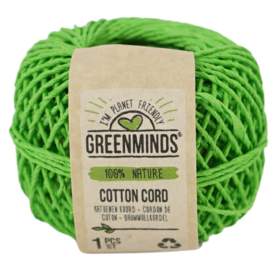 Greenminds katoenen koord groen 20 m | 30 stuks
