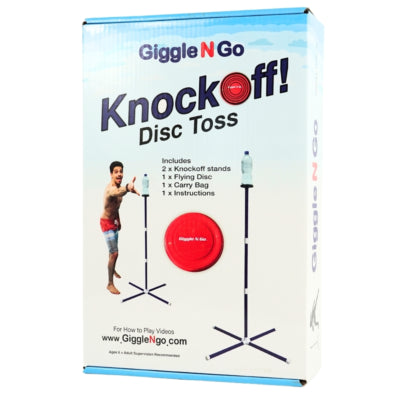 Load image into Gallery viewer, Giggle n go knock off frisbee spel 129 cm | 10 stuks
