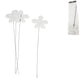 Decoratie steker bloem wit 38 cm set van 4 | 24 stuks