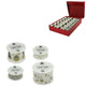 Horn cadeaulint zwart wit goudkleurig display 48 stuks | 2 stuks