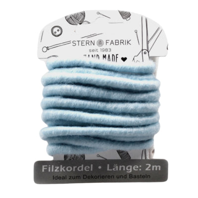 Stern fabrik vilt koord blauw 2 m | 36 stuks