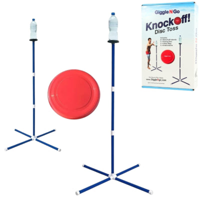Load image into Gallery viewer, Giggle n go knock off frisbee spel 129 cm | 10 stuks
