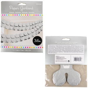 Amscan feest slinger papier zilverkleurig 360 cm | 36 stuks
