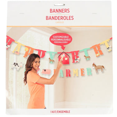 Amscan letterslinger happy birthday boerderij 300 cm | 12 stuks