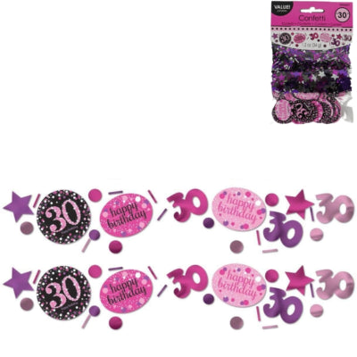 Load image into Gallery viewer, Amscan confetti 30 jaar roze 34 g | 48 stuks
