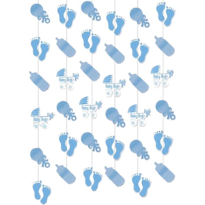Amscan hangdecoratie babyshower jongen 210 cm | 24 stuks