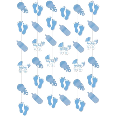 Amscan hangdecoratie babyshower jongen 210 cm | 24 stuks