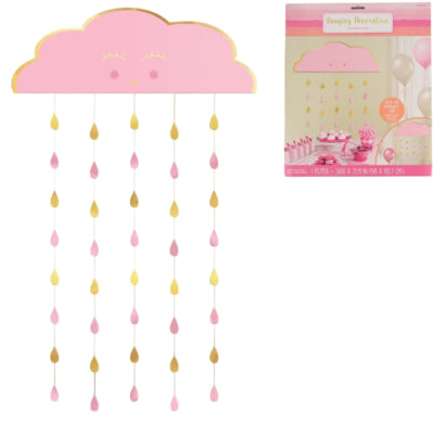 Laden Sie das Bild in Galerie -Viewer, Amscan deurgordijn babyshower roze goudkleurig 193 cm | 12 stuks
