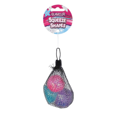 Load image into Gallery viewer, Glamour squishy anti stress bal 4 cm assorti set van 3 | 12 stuks
