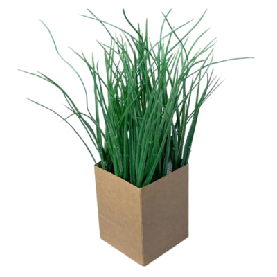 Kunstplant in kraft tas gras 28 cm | 12 stuks