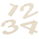 Decoratie letters 1,2,3,4 crème 6 cm | 24 stuks