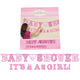 Letterslinger baby shower its a girl roze set van 2 | 24 stuks