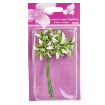 Load image into Gallery viewer, Decoratiebloem groen 13 cm set van 6 | 24 stuks
