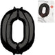 Amscan folie ballon cijfer 0 zwart 66 cm | 40 stuks