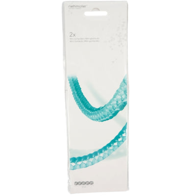 Load image into Gallery viewer, Amscan slinger mini papier aqua 200 cm set van 2 | 20 stuks

