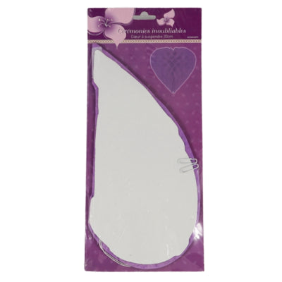 Load image into Gallery viewer, Honeycomb hart paars 30 cm | 24 stuks
