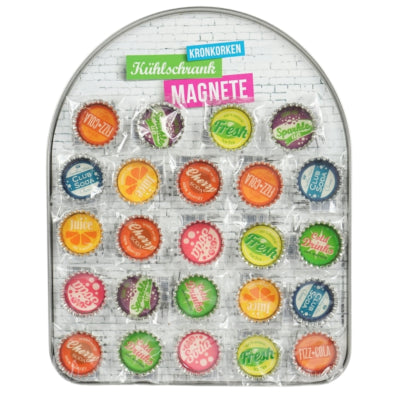 Magneet kroonkurk 3,5 cm 8 assorti | 48 stuks