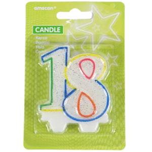 Amscan cijferkaars 18 jaar 8 cm | 48 stuks