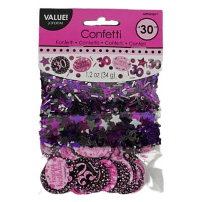 Load image into Gallery viewer, Amscan confetti 30 jaar roze 34 g | 48 stuks
