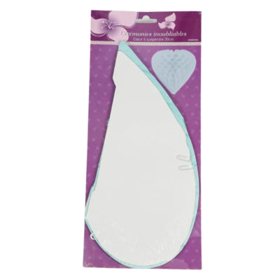 Honeycomb hart blauw 30 cm | 24 stuks