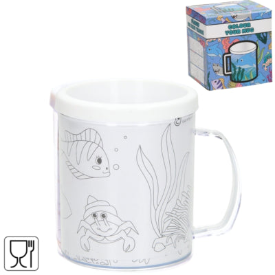 Kleur je eigen beker zeedieren 250 ml | 36 stuks