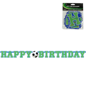 Amscan letterslinger happy birthday voetbal 135 cm | 24 stuks