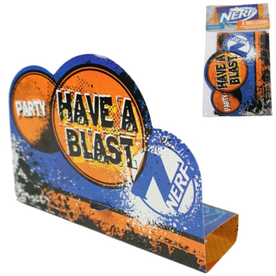 Load image into Gallery viewer, Amscan nerf uitnodigingskaarten en enveloppen 12 x 16 cm 8 stuks | 36 stuks
