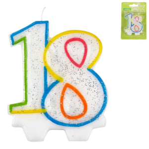 Amscan cijferkaars 18 jaar 8 cm | 48 stuks