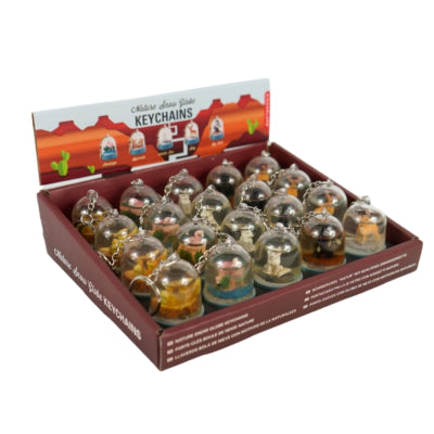 Load image into Gallery viewer, Kikkerland sleutelhanger sneeuwbol dieren 5 cm 5 assorti b-keus | 20 stuks
