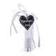 Cadeau hanger regenboogstof glitter wit 10 cm | 18 stuks