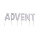 Abi decoratie kerst letterstekers advent zilverkleurig 5 cm | 24 stuks