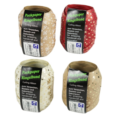 Horn cadeaulint kraft wit rood display 20 stuks | 2 stuks