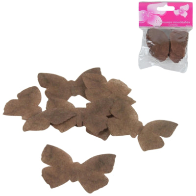 Load image into Gallery viewer, Confetti vlinders bruin 7 cm | 48 stuks
