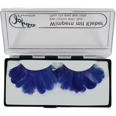 Load image into Gallery viewer, Jofrika cosmetics kunstwimpers veren blauw 9,5 cm b-keus ve500 | 50 stuks
