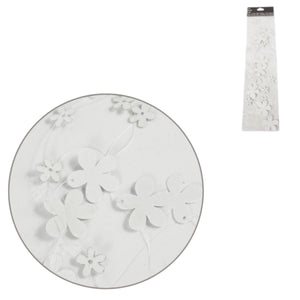 Guirlande bloem wit 120 cm | 48 stuks
