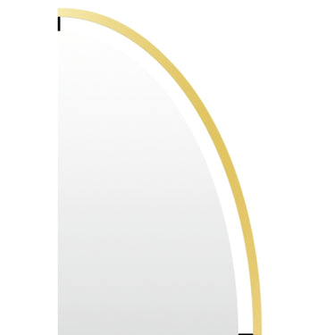 Len-fra wandspiegel salem goudkleurig 60 cm | 2 stuks