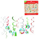 Amscan spiraal hanger winter sneeuwpop 61 cm set van 12 | 24 stuks