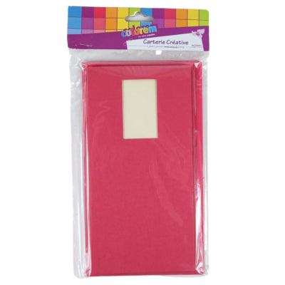 Kaarten met enveloppen fuchsia 21 cm 5 stuks | 48 stuks