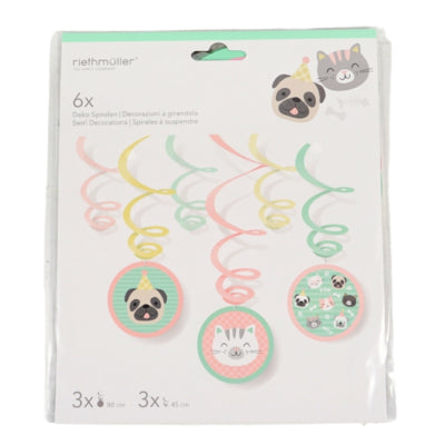 Load image into Gallery viewer, Amscan hello pets spiraal hanger hond kat 80 cm set van 6 | 20 stuks
