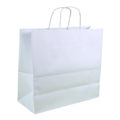 Load image into Gallery viewer, Papieren tas wit 35 cm set van 100
