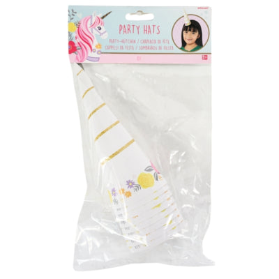 Laden Sie das Bild in Galerie -Viewer, Amscan feesthoed magical unicorn papier 17 cm 8 stuks | 24 stuks
