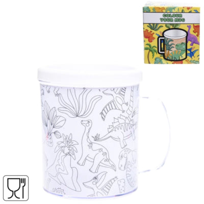 Load image into Gallery viewer, Duckiez kleur je eigen beker dinos 250 ml | 36 stuks
