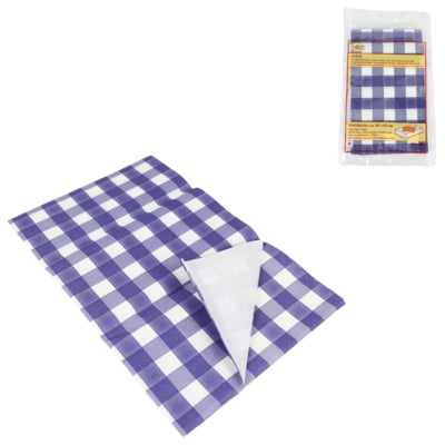 Load image into Gallery viewer, Tafelkleed geruit papier blauw 80 x 80 cm | 30 stuks
