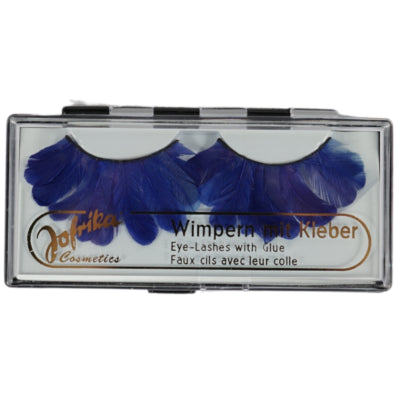 Load image into Gallery viewer, Jofrika cosmetics kunstwimpers veren blauw 9,5 cm b-keus ve500 | 50 stuks
