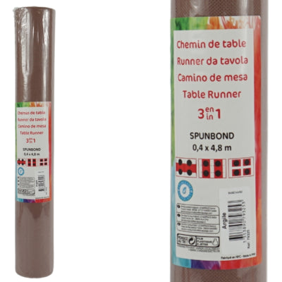 Tafelloper 3-in-1 bruin 480 cm | 24 stuks