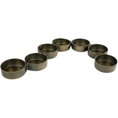 Load image into Gallery viewer, Theelichthouder caterpillar metaal goudkleurig 30 cm | 24 stuks

